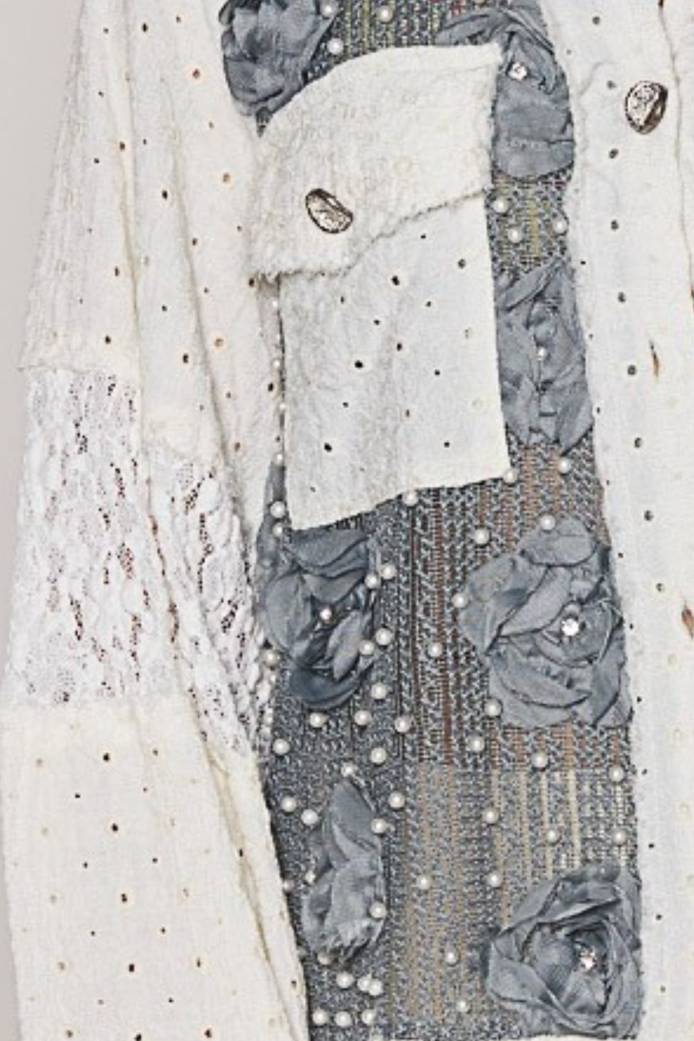 Eyelet Lace Patchwork Shirt