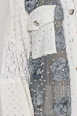 Eyelet Lace Patchwork Shirt