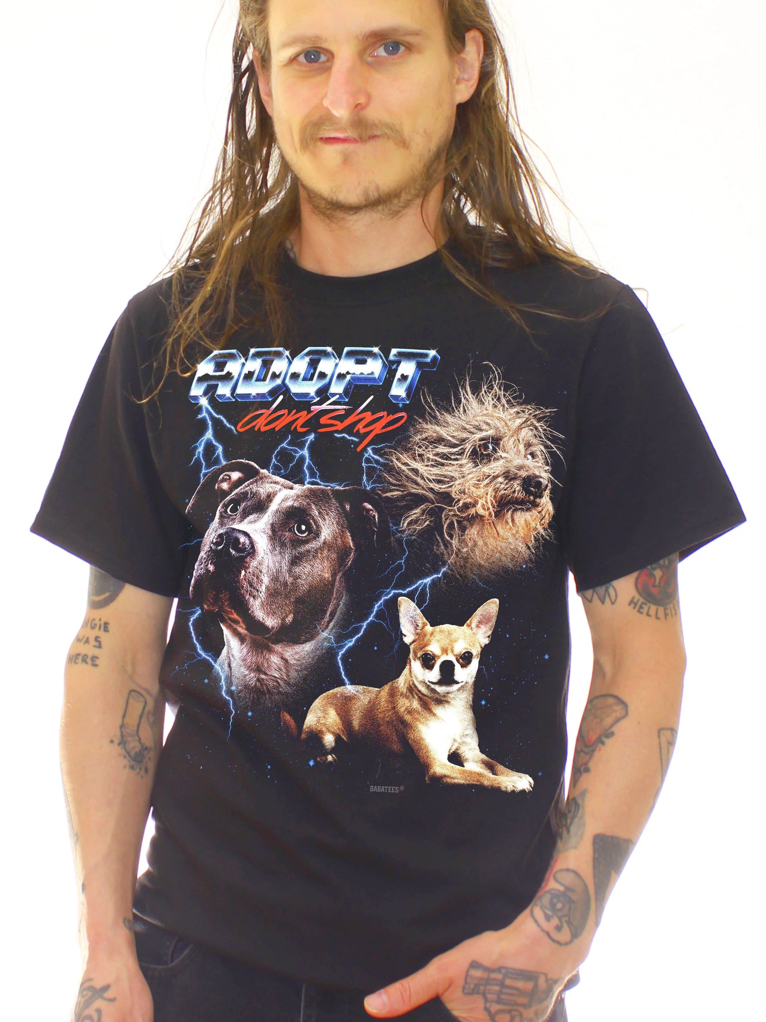 Adopt Don't Shop Heavy Metal Tee