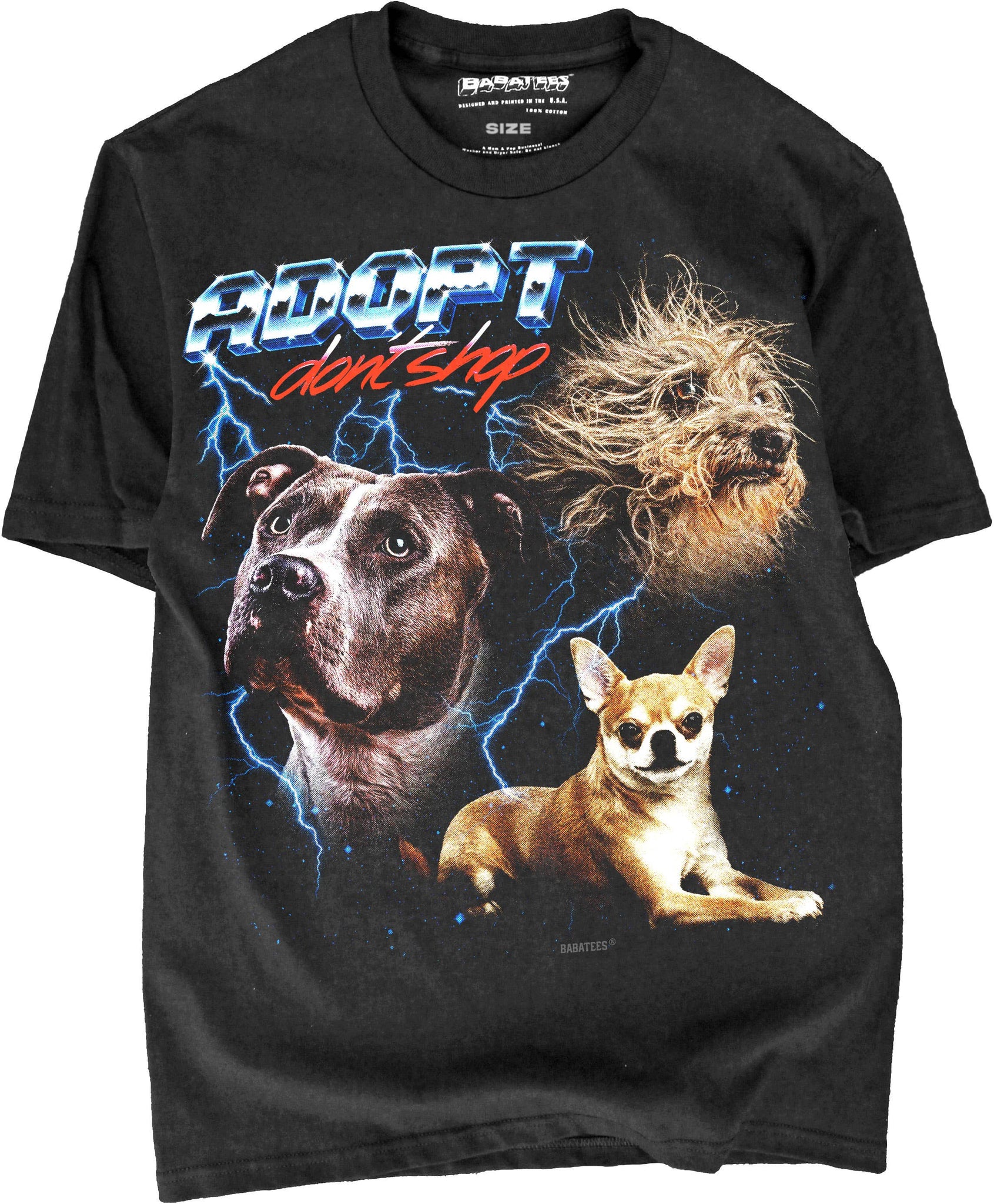 Adopt Don't Shop Heavy Metal Tee