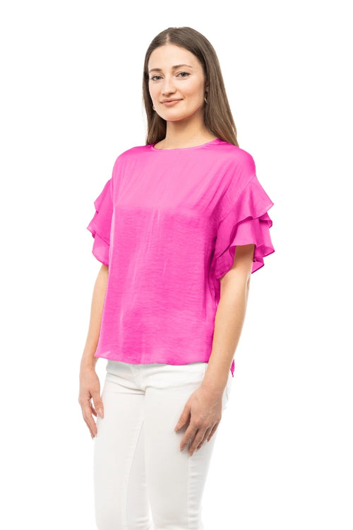Double Ruffle Sleeve Blouse