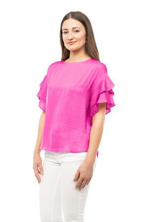 Double Ruffle Sleeve Blouse