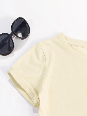 MAMA Round Neck Bolt Short Sleeve T-Shirt