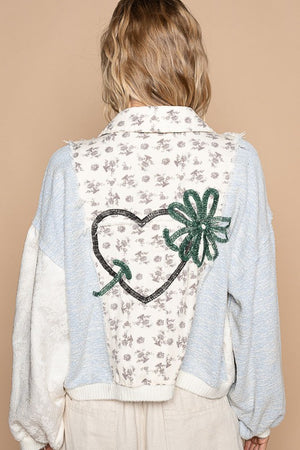 Drop Shoulder Button Up Jacket