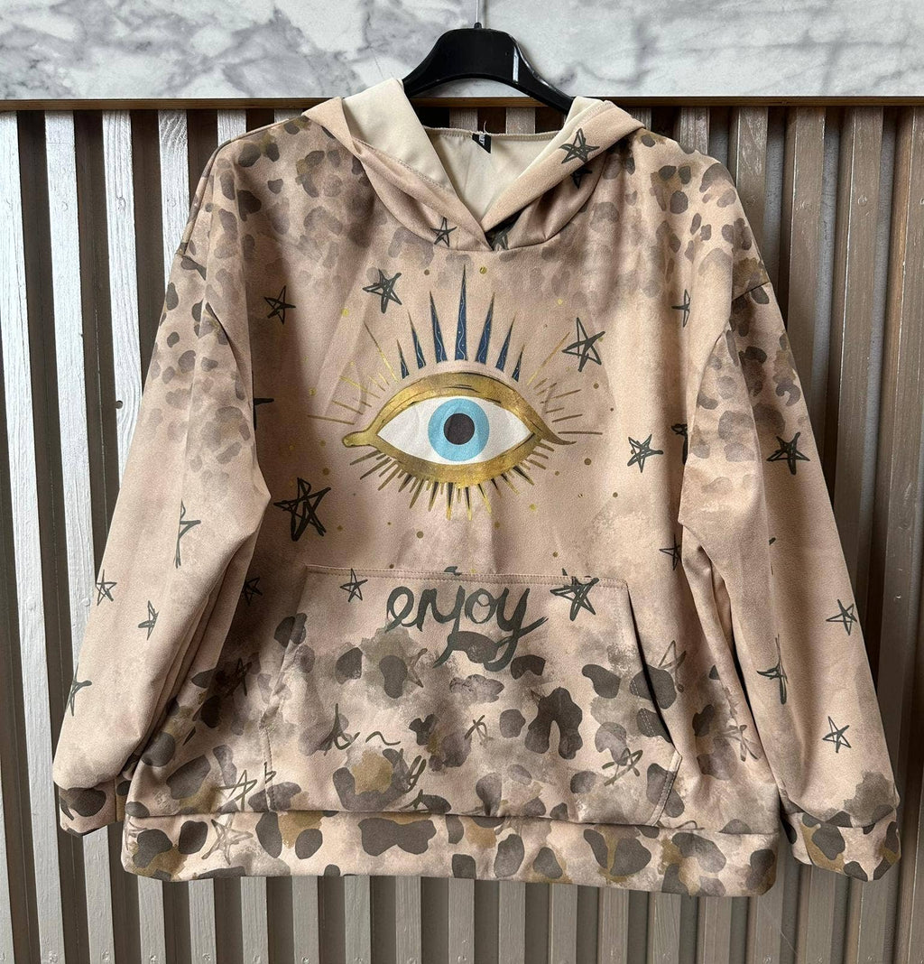 Evil Eye Print Hoodie