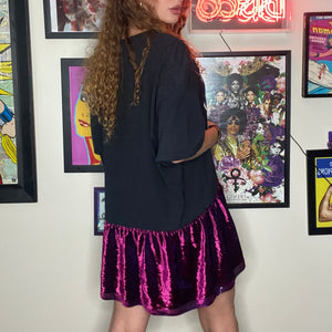 OOAK Velvet Ruffle Hem Led Zeppelin Dress/Tunic