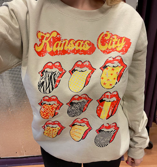 Kansas City (Chiefs) Rolling Stones Sweatshirt