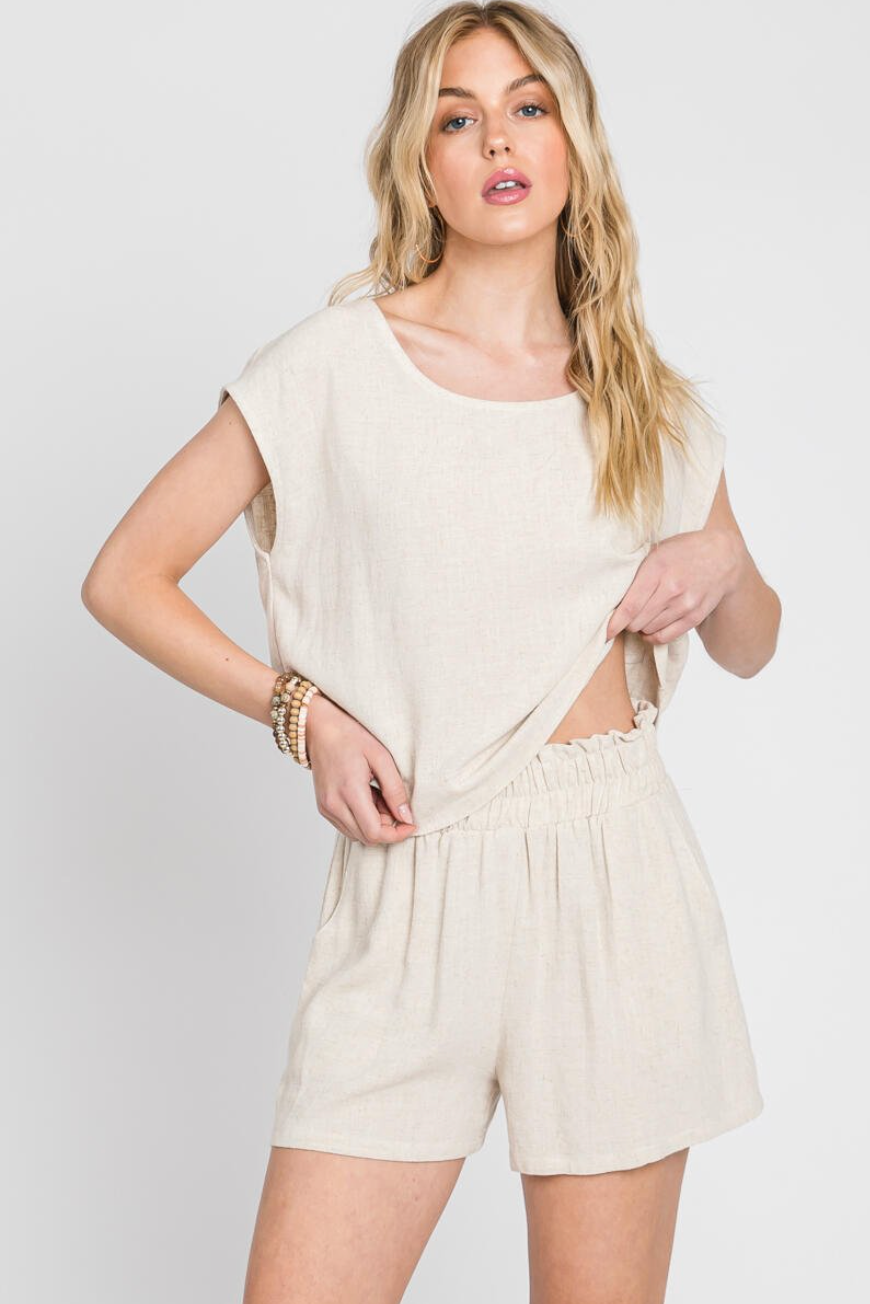 Ruffled Waist Shorts