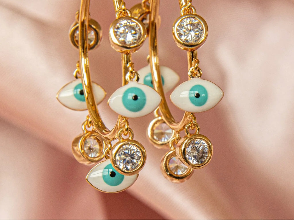Evil Eye Hoop Earrings