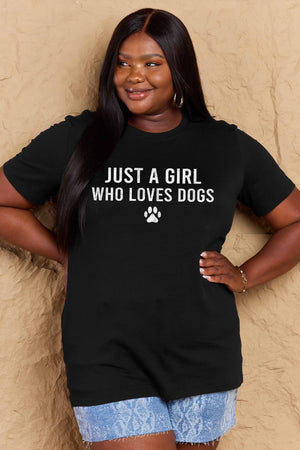 Full Size Dog Paw Graphic Cotton T-Shirt