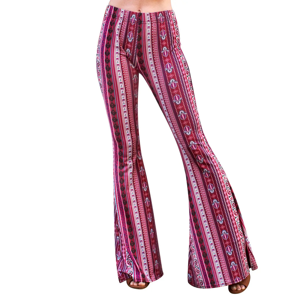 Berry Bohemian Bell Bottoms