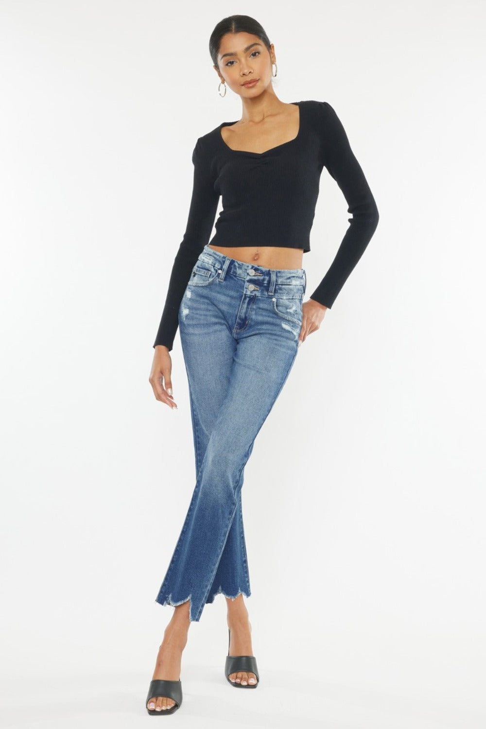 High Rise Straight Jeans