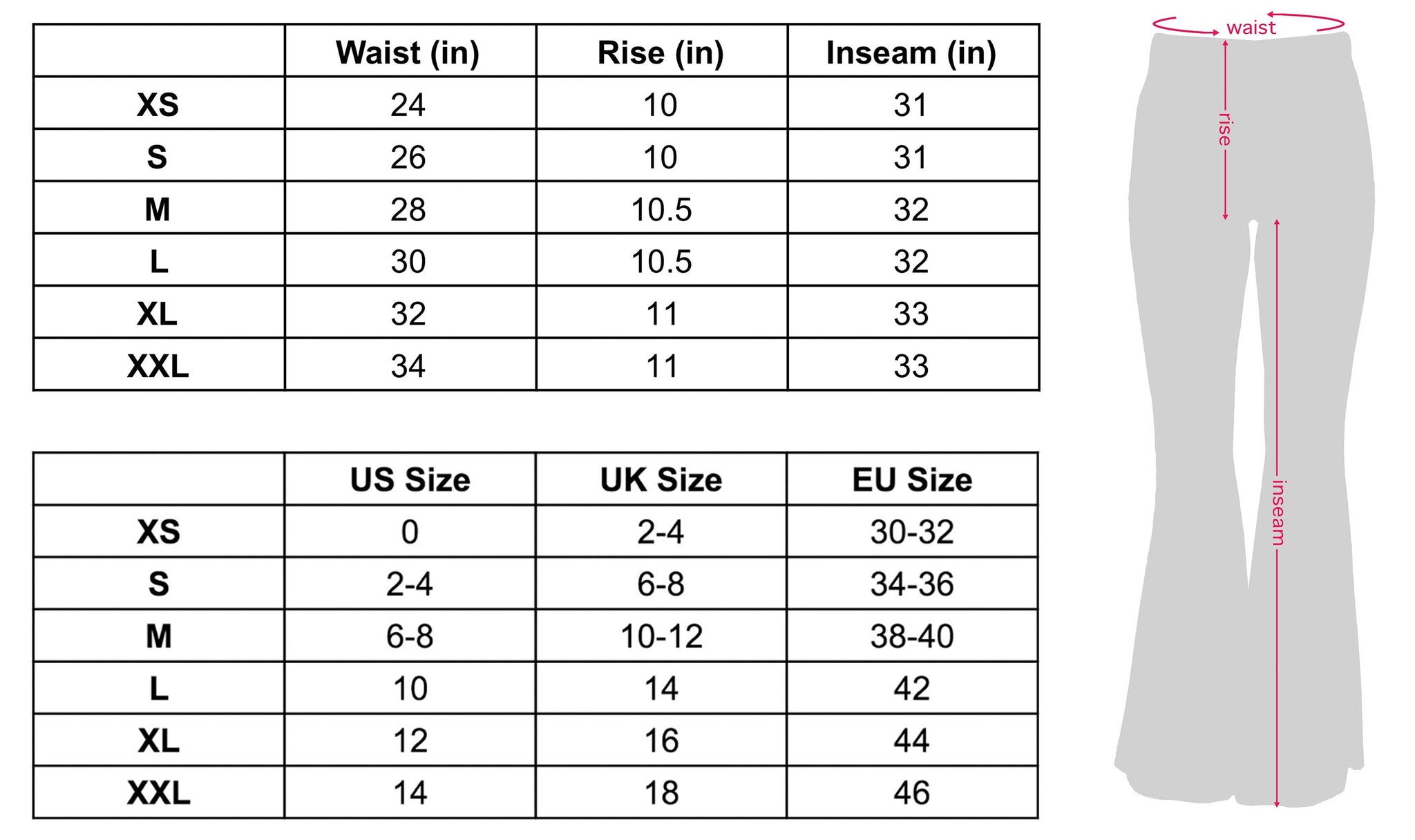 Black/White Paisley Bohemian Bell Bottoms