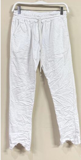 Fringe Hem Solid Joggers