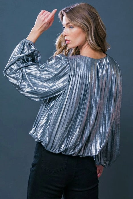 Woven Foiled Top
