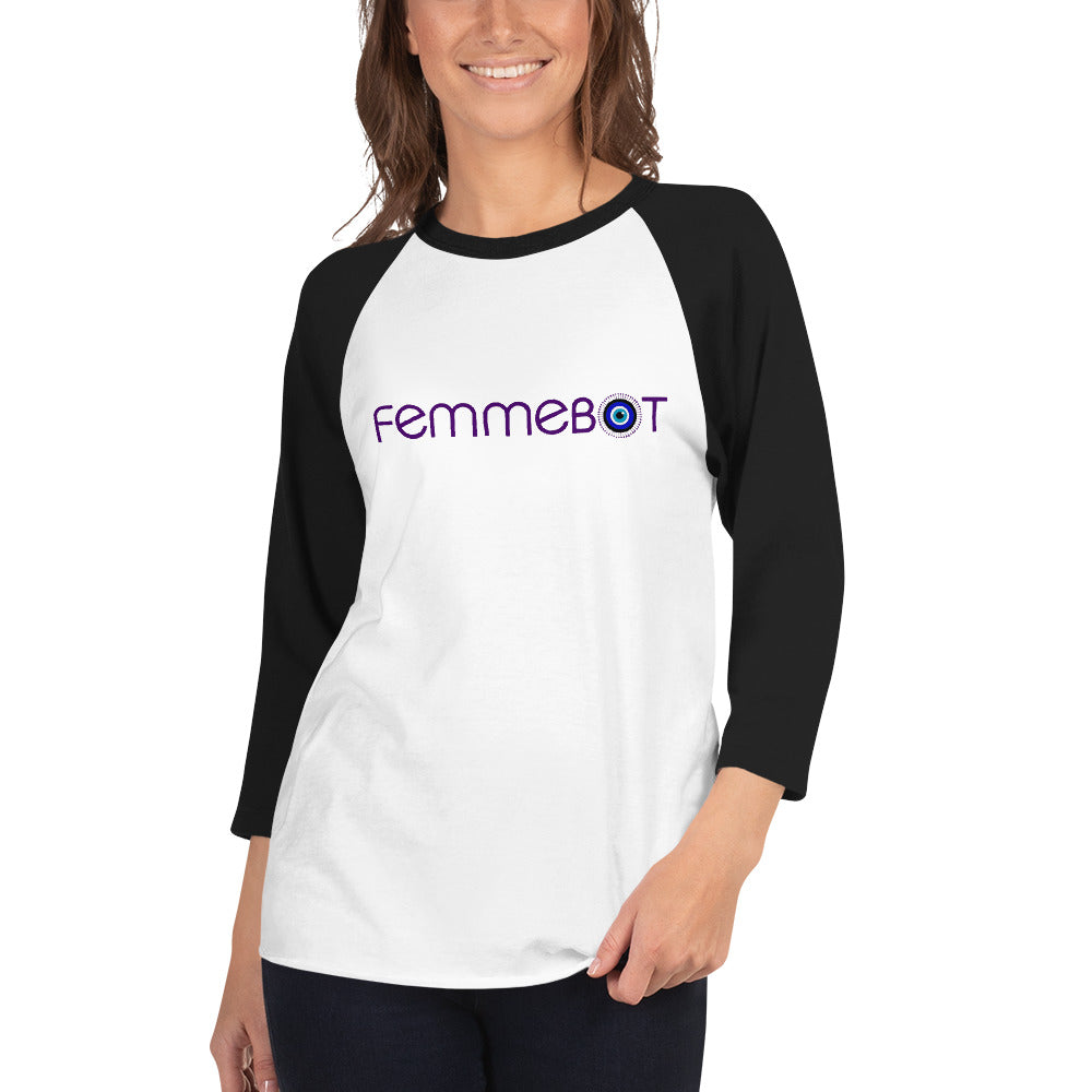 Femmebot Evil Eye Logo Raglan Tee