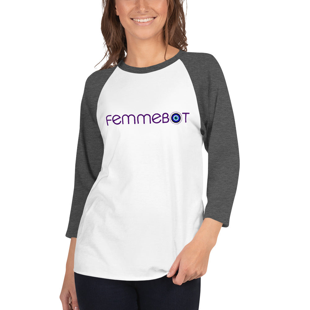 Femmebot Evil Eye Logo Raglan Tee